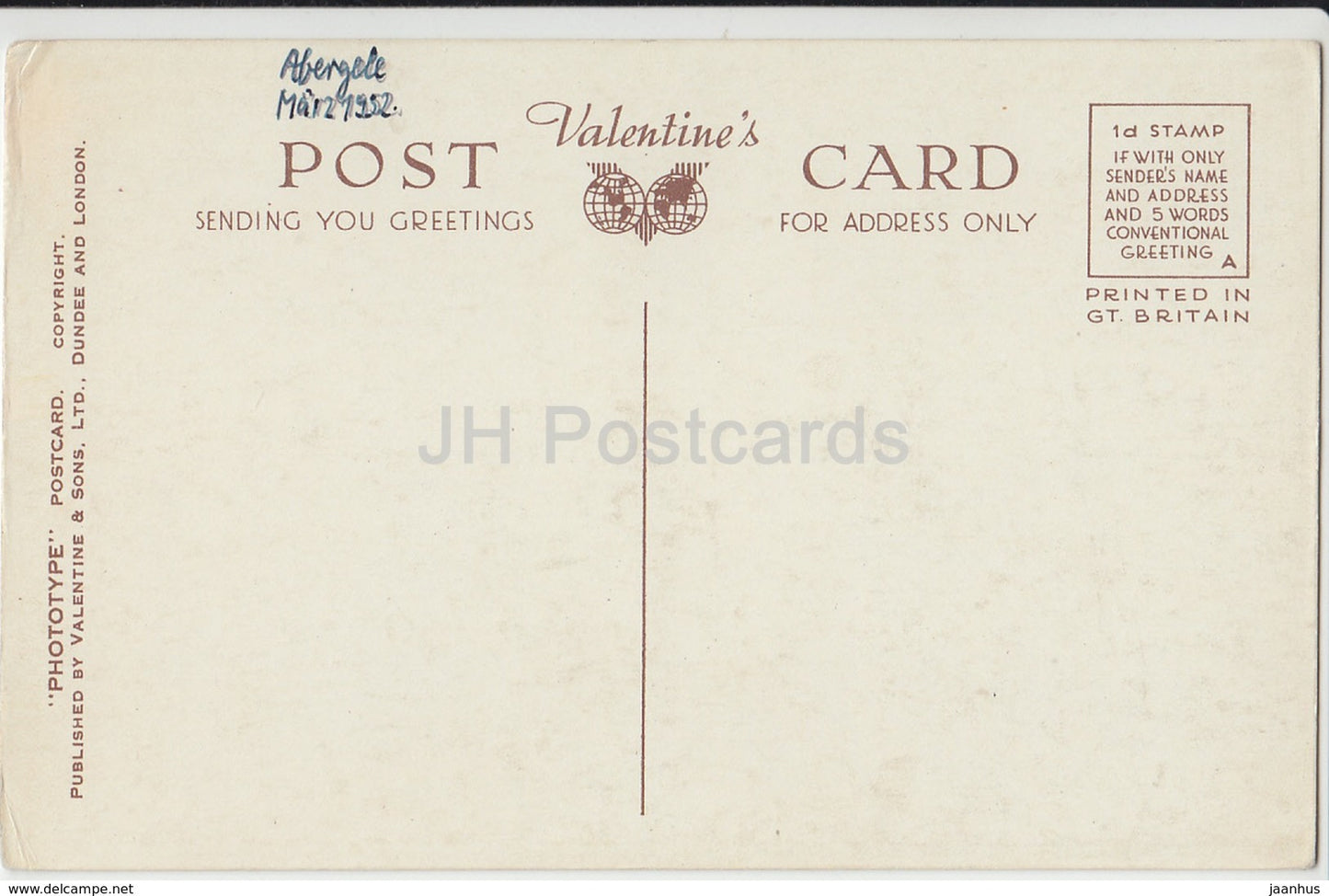 Abergele - Château de Gwrych - Entrée principale - W.2848 - 1952 - Royaume-Uni - Pays de Galles - occasion