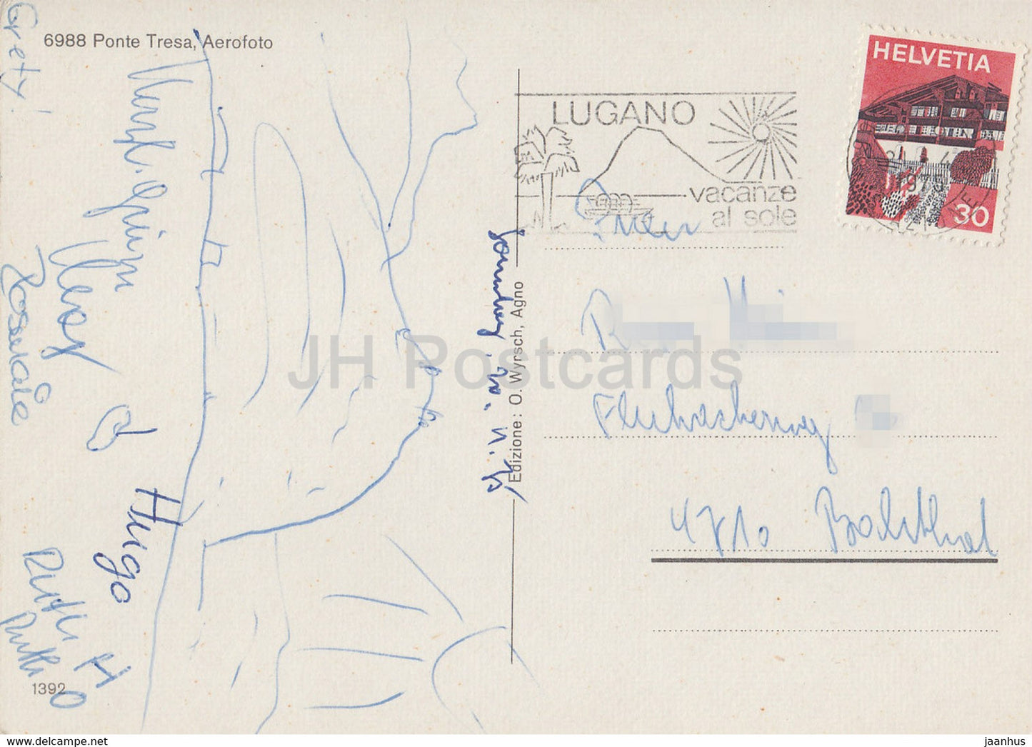 Ponte Tresa - Aerofoto - 1392 - 1975 - Switzerland - used