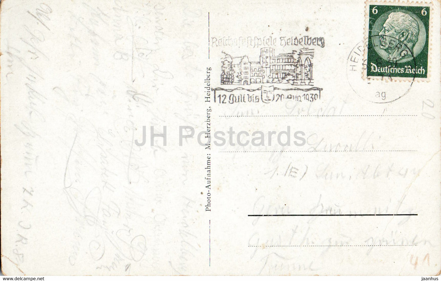 Heidelberg im Blutenschmuck – 820 – alte Postkarte – 1939 – Deutschland – gebraucht