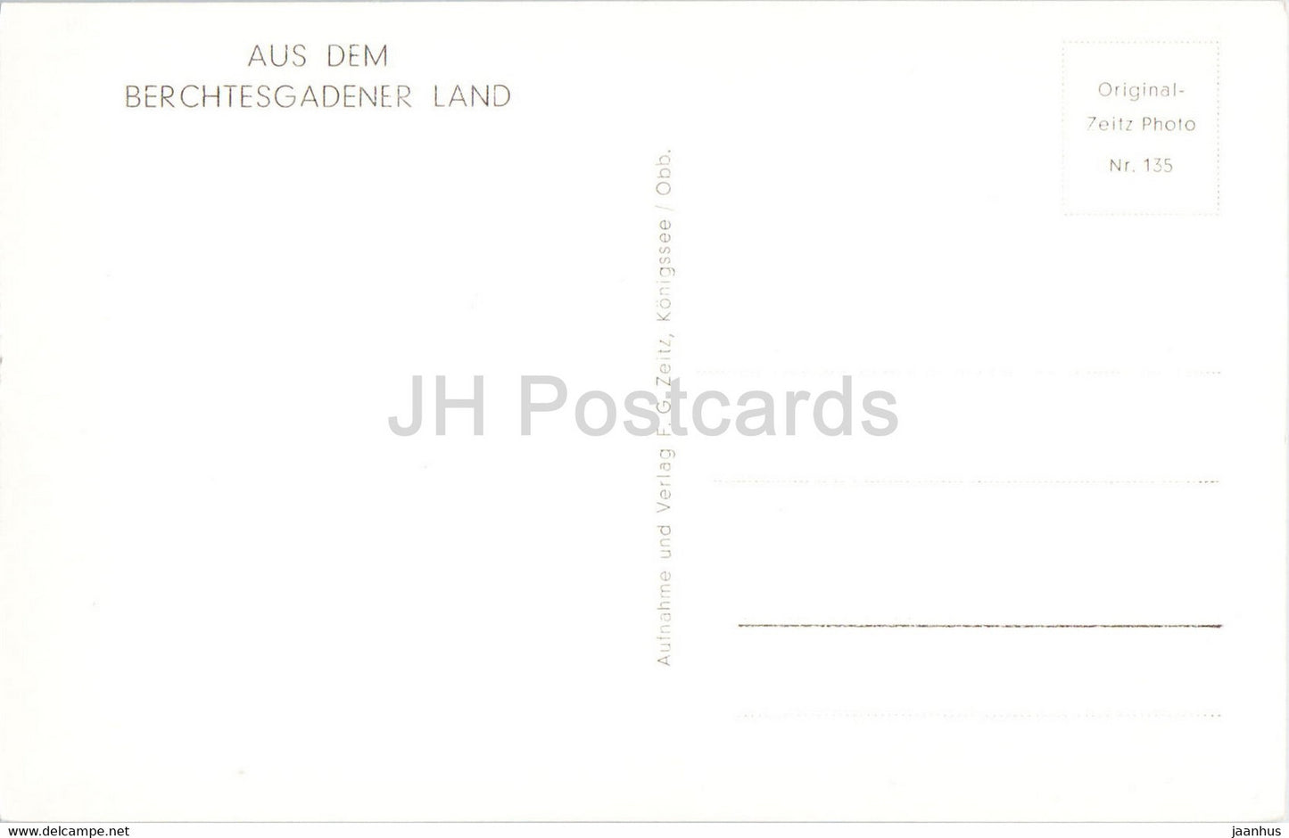 Berchtesgaden mit Watzmann - Schonfeldspitze - Funtensee - Grunsee Tauern - old postcard - Germany - unused