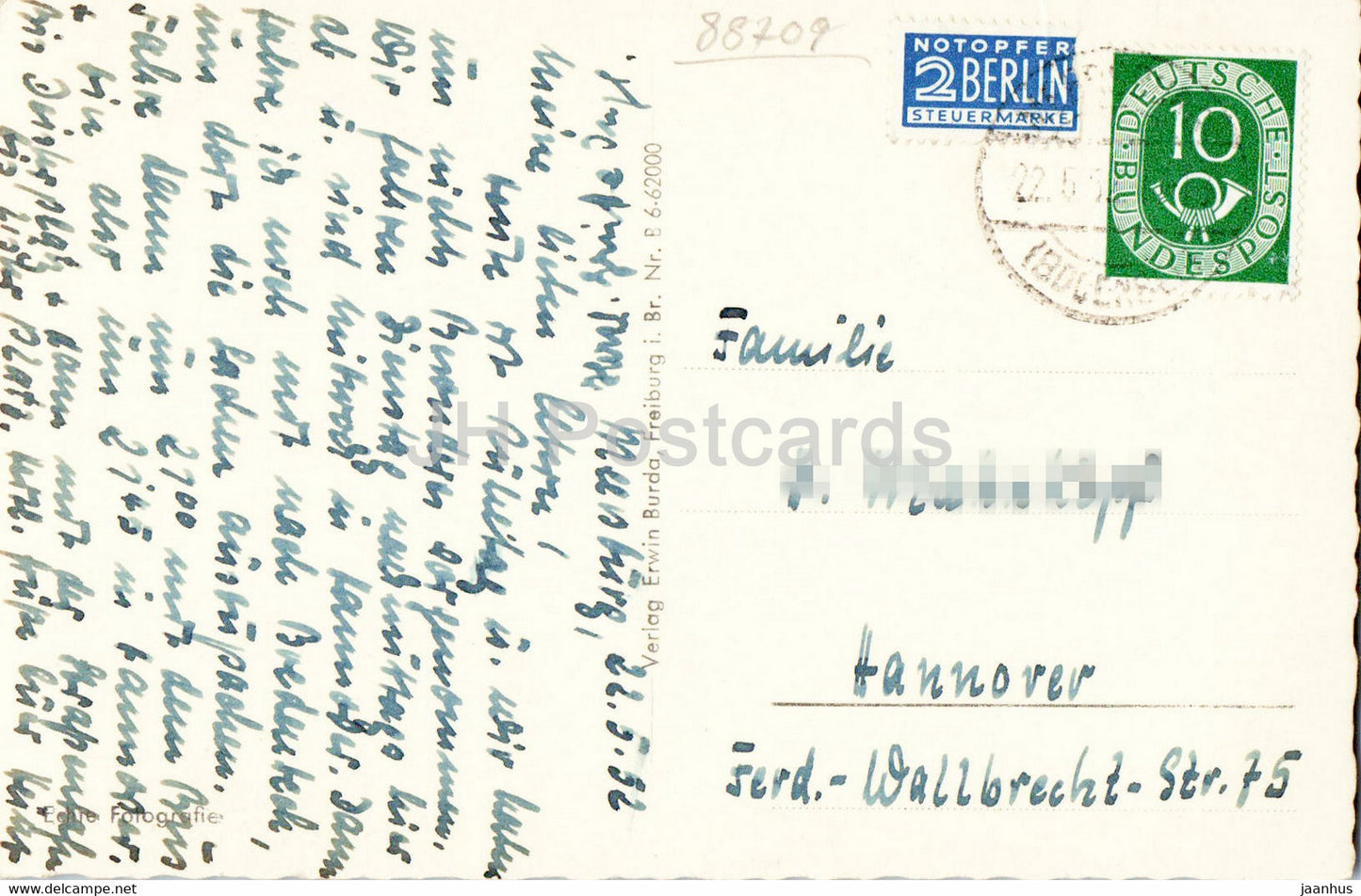 Gruss aus Meersburg - Steige - old postcard - 1952 - Germany - used