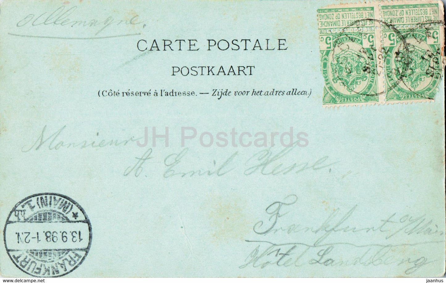 Bruxelles - Bruxelles - Hôtel de Ville - carte postale ancienne - 1898 - Belgique - occasion