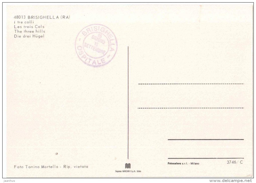 I tre colli - The Three Hills - Brisighella - Ravenna - Emilia-Romagna - 48013 - 3746/C - Italia - Italy - unused - JH Postcards
