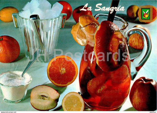 La Sangria - drink - recipe - 1713 - Spain - unused - JH Postcards