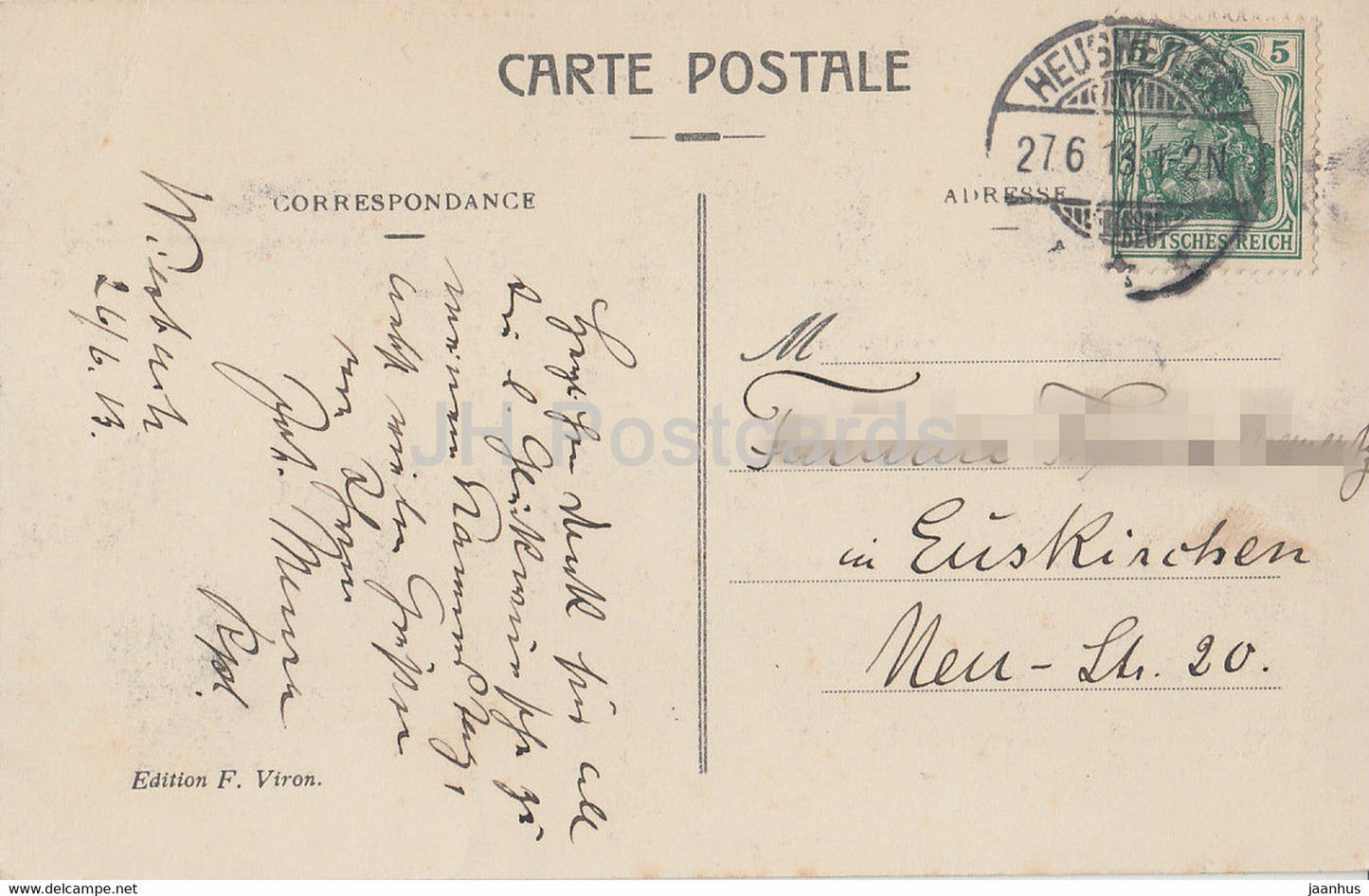 Lourdes - Les Piscines - 103 - old postcard - 1913 - France - used