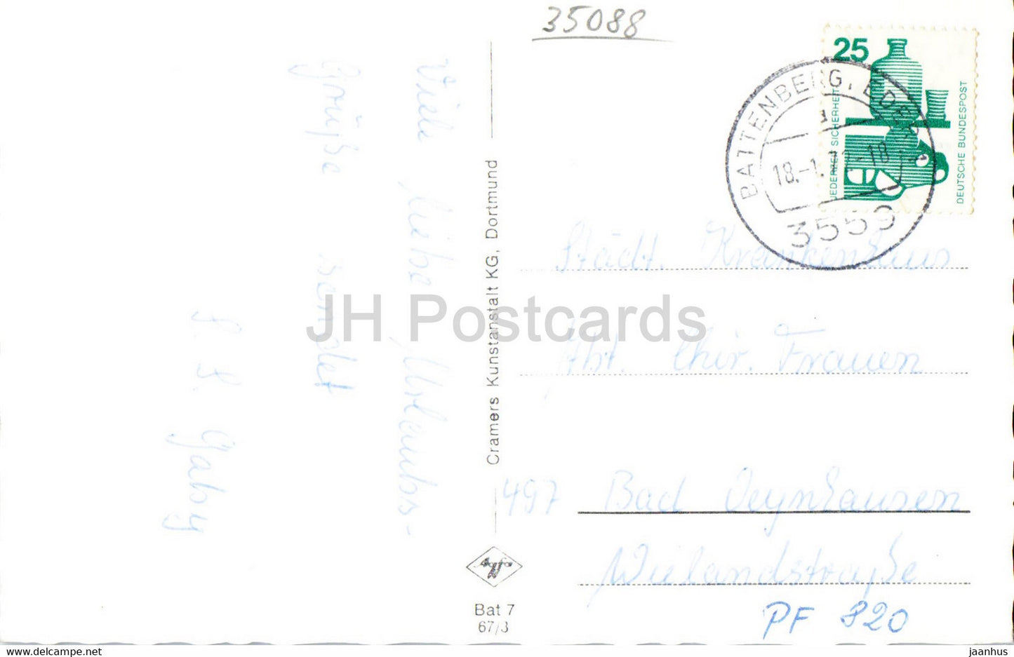 Luftkurort Battenberg - Eder - 1972 - Germany - used