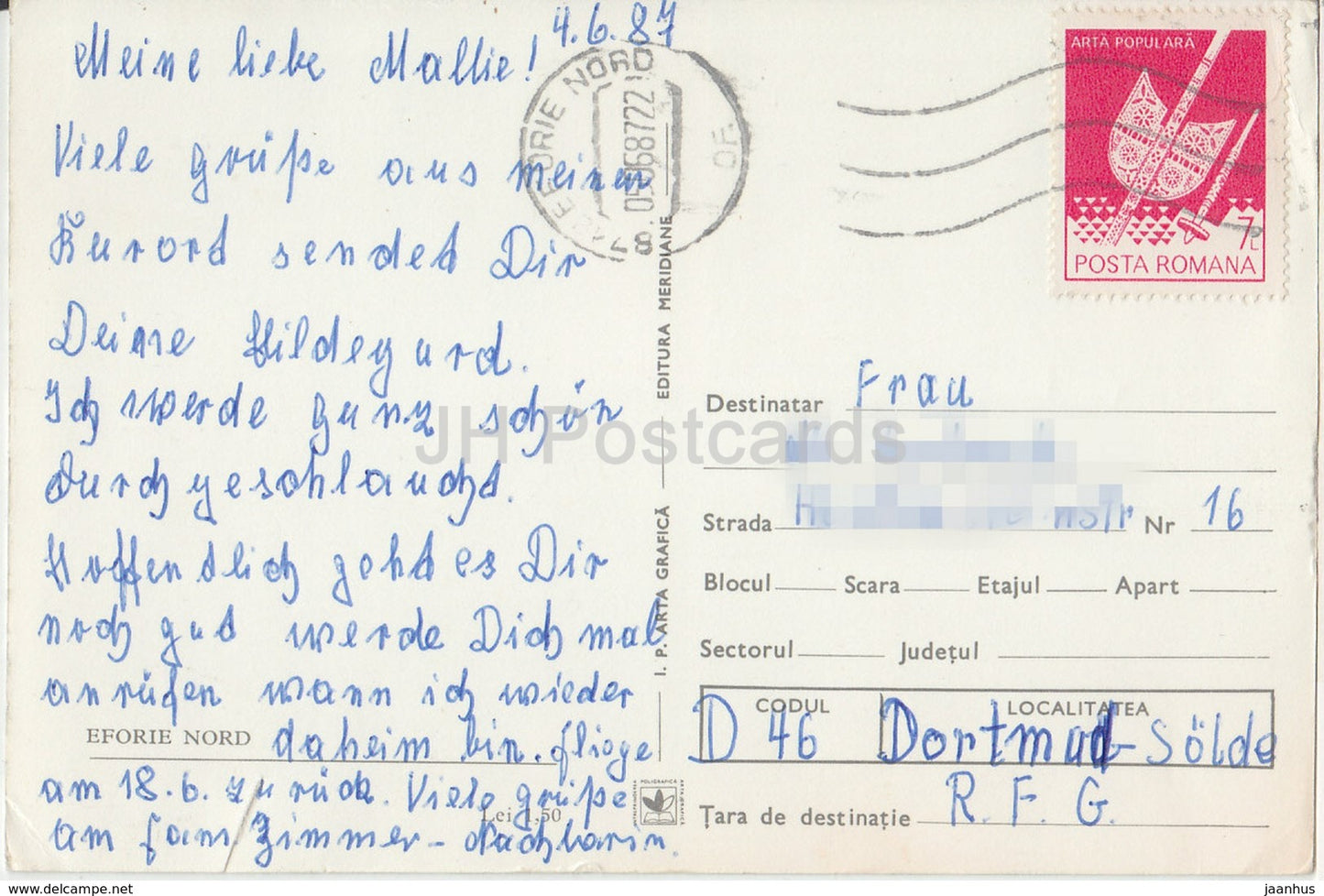 Eforie Nord - multiview - plage - hôtel - 1987 - Roumanie - occasion