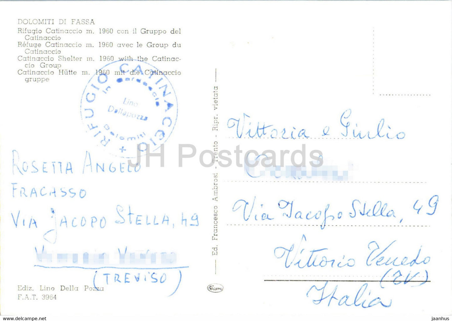 Rifugio Catinaccio 1960 m - Gruppo del Catinaccio - Dolomiti di Fassa - 3964 - Italy - used