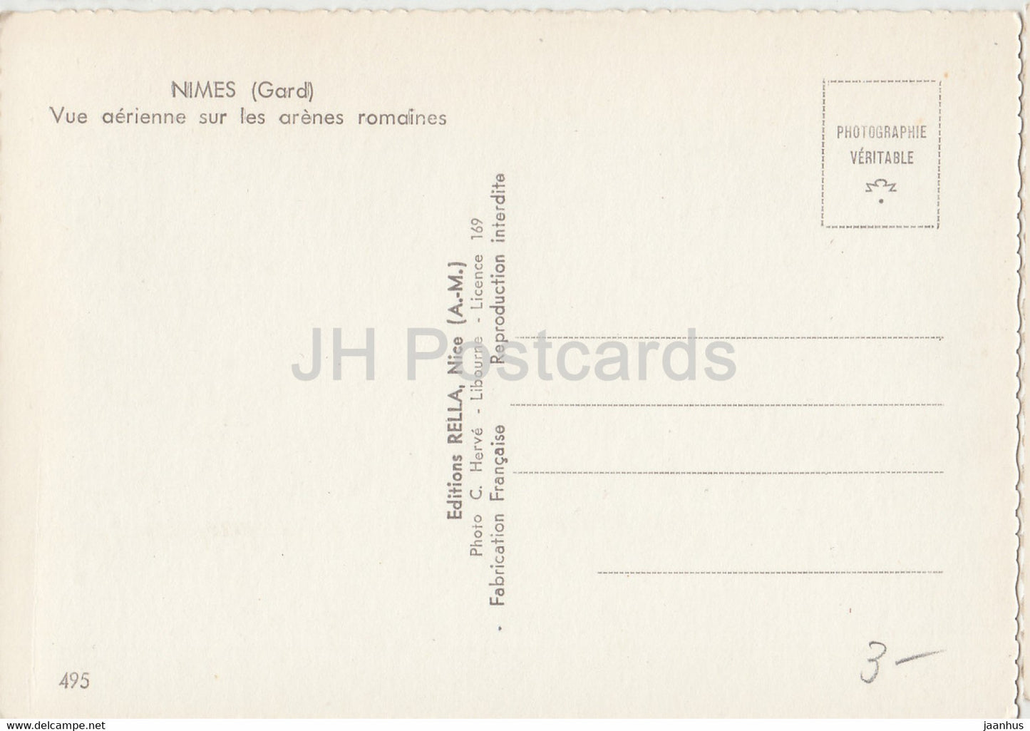 Nimes - Vue aerienne sur les arenes romaines - aerial view - France - unused