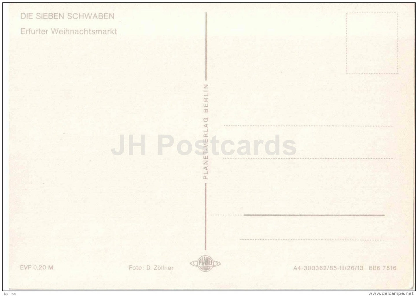 Die Sieben Schwaben - The Seven Swabians - Märchen - Fairy Tale - Germany - unused - JH Postcards