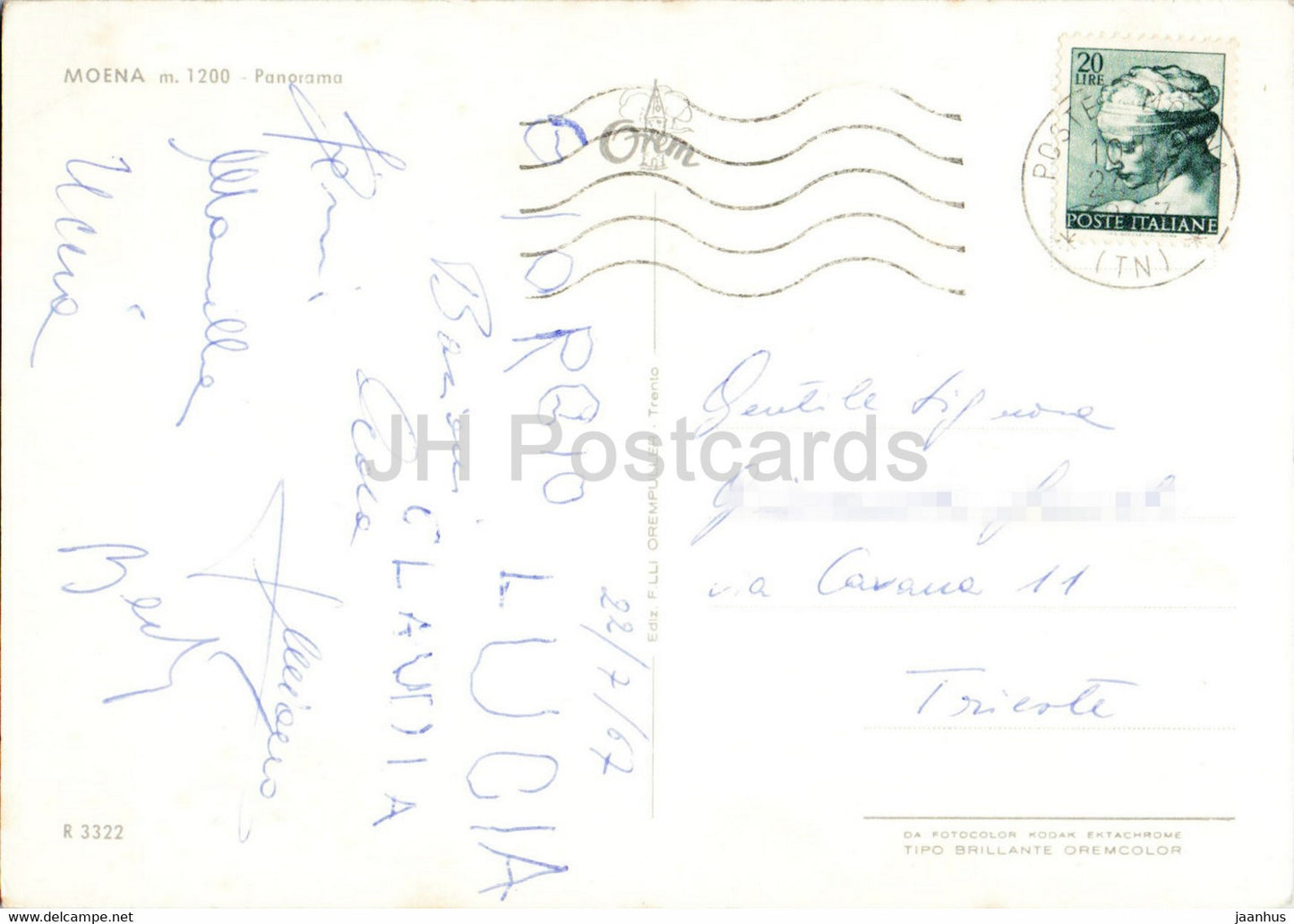 Moena 1200 m Panorama - 1967 - Italie - occasion