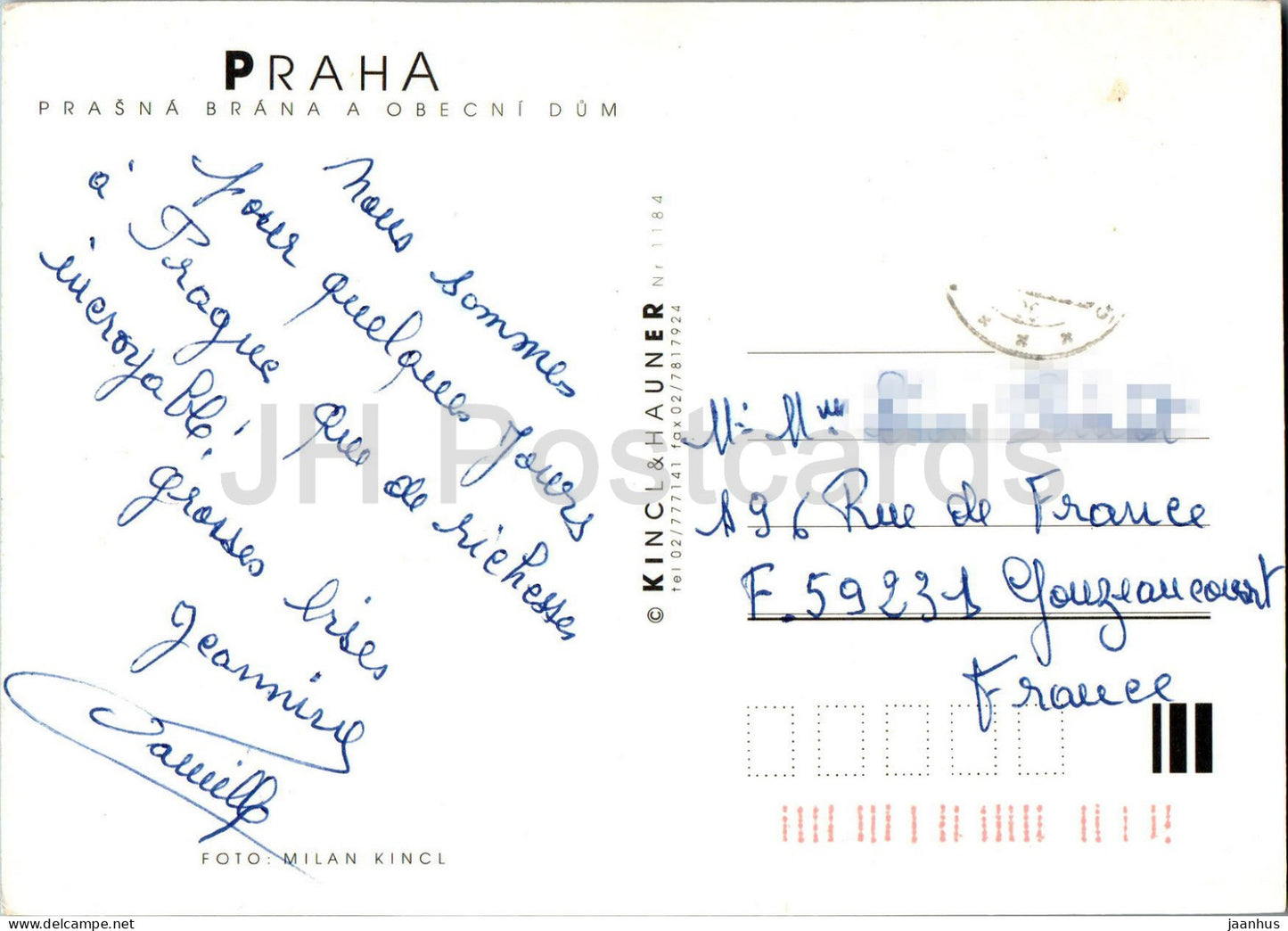 Praha - Prague - Prasna Brana a Obecni Dum - Powder Tower and Municipal House - Czech Republic - Czechoslovakia - used