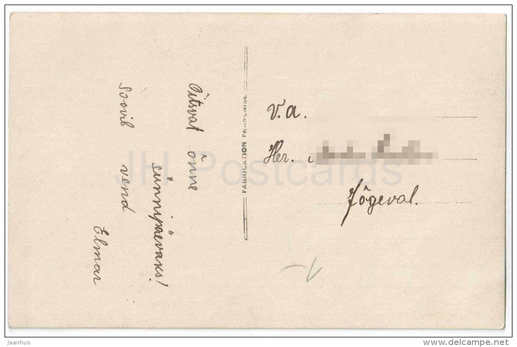 young woman with flowers - 3488 - circulated in Estonia 1930s - JH Postcards