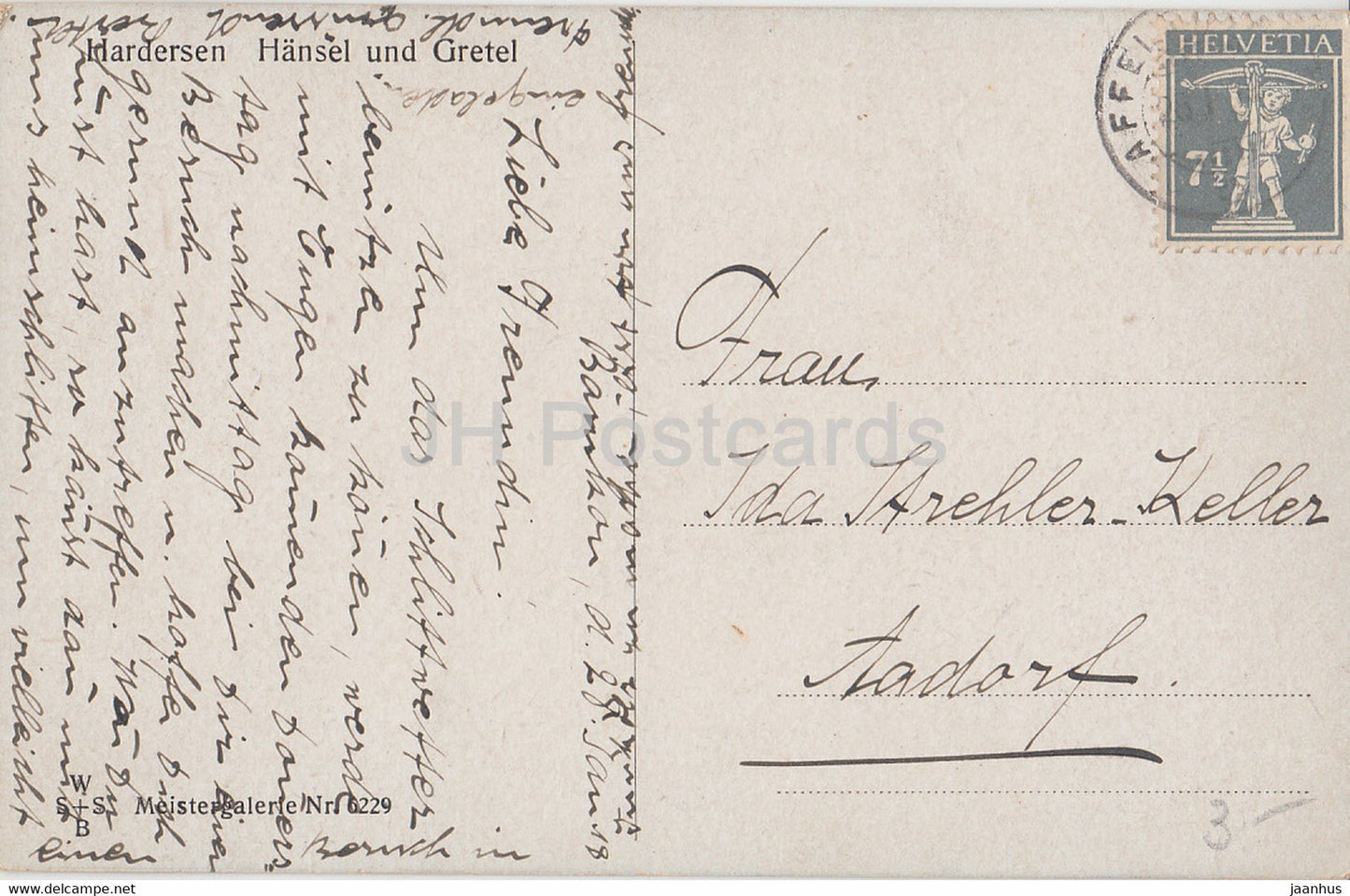 Bruder Grimm - Hansel und Gretel - Hardersen - illustration - WSSB 6229 - old postcard - used