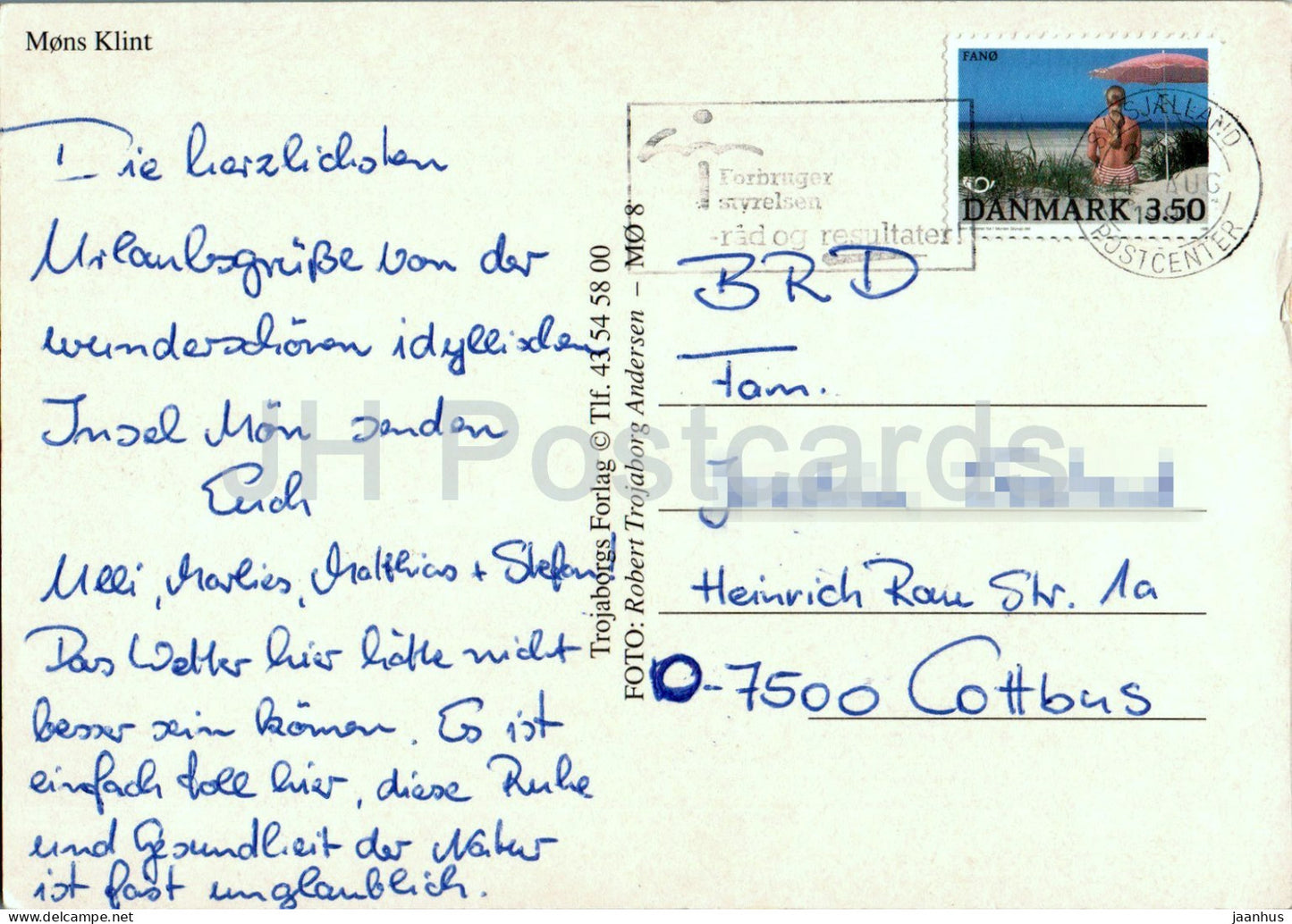 Mons Klint - falaise - multiview - MO 8 - 1991 - Danemark - d'occasion