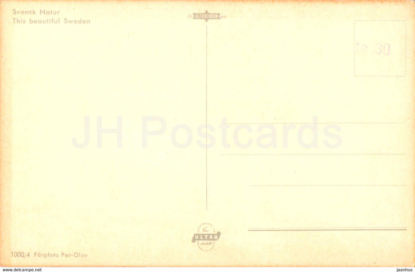 Svensk Natur - This beautiful Sweden - old postcard - Sweden - unused