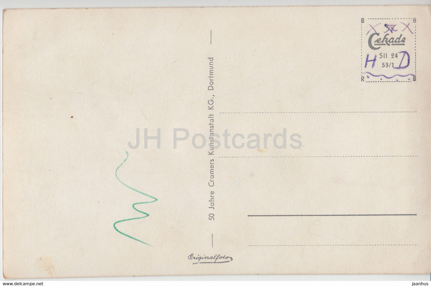 Schwab Hall - Blick ud Limpurg auf die Comburg - alte Postkarte - Deutschland - gebraucht