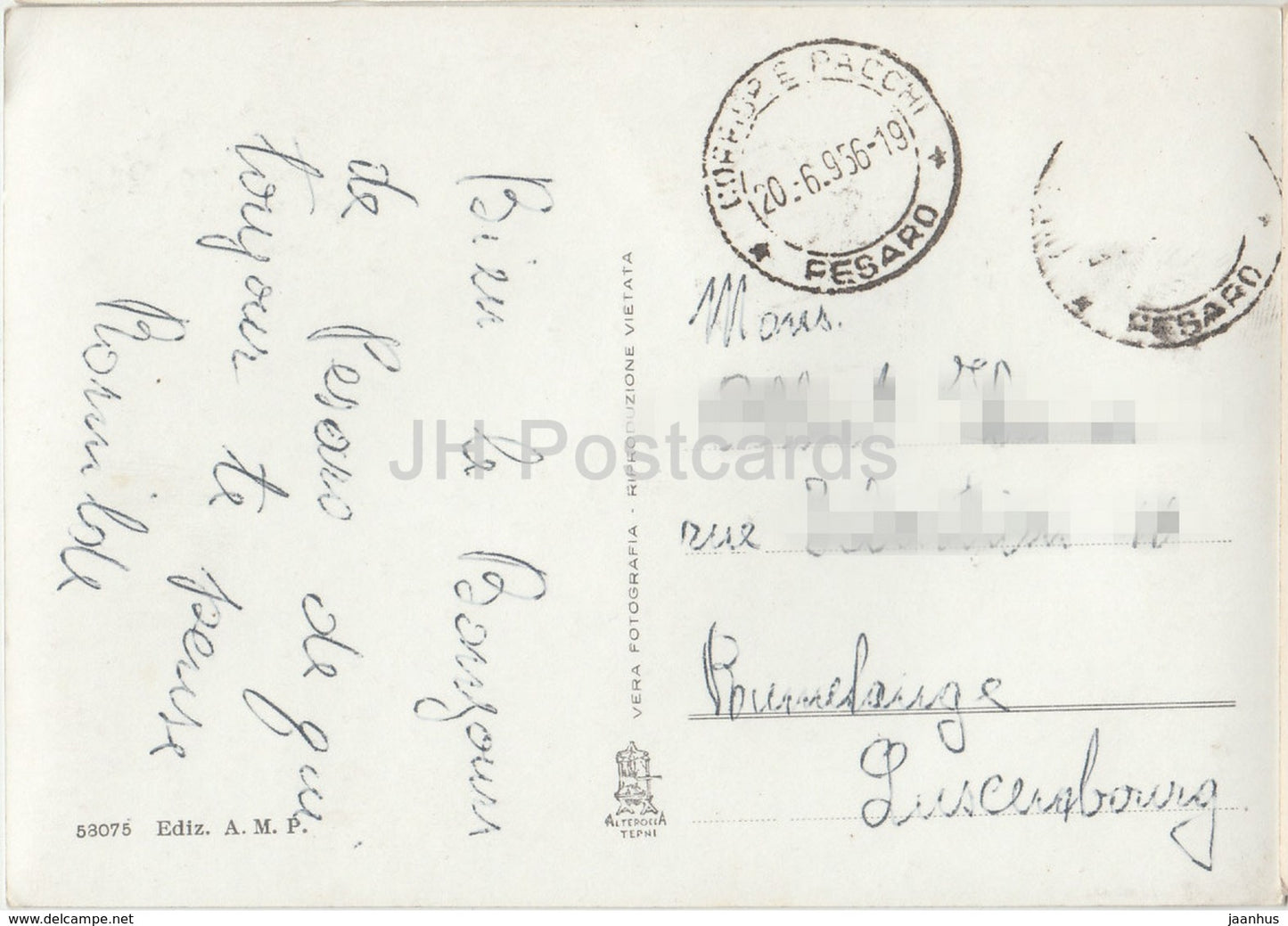 Pesaro - Viale Trieste - beach - Italy - 1958 - used