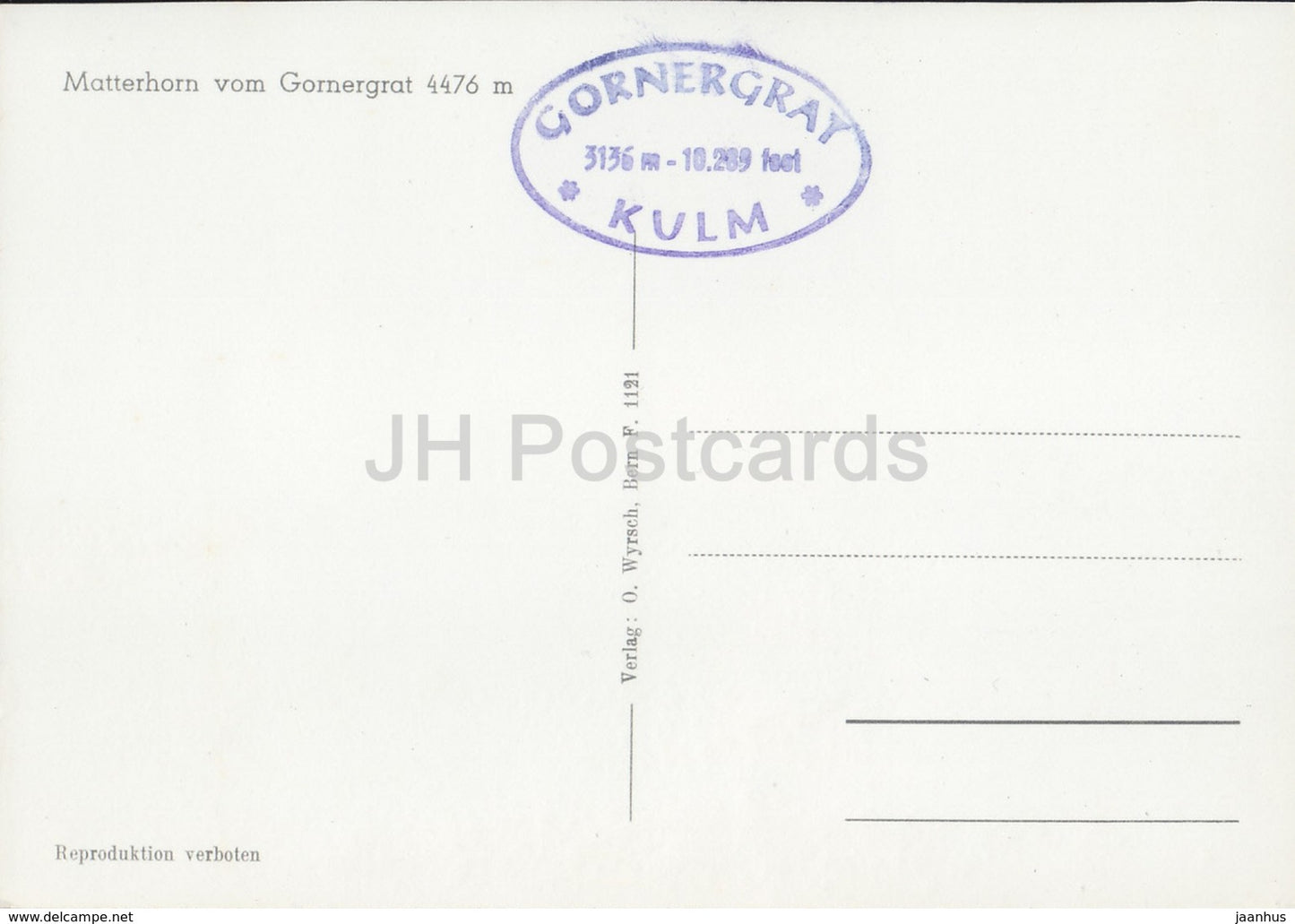 Matterhorn vom Gornergrat 4476 m - 1121 - Switzerland - unused