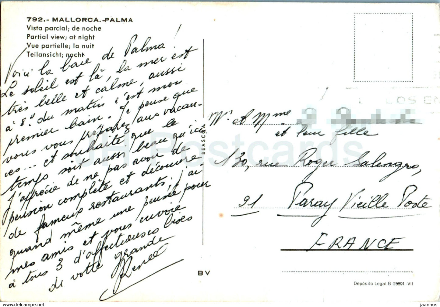 Mallorca - Vista Parcial - De Noche - Teilansicht bei Nacht - 792 - Spanien - gebraucht