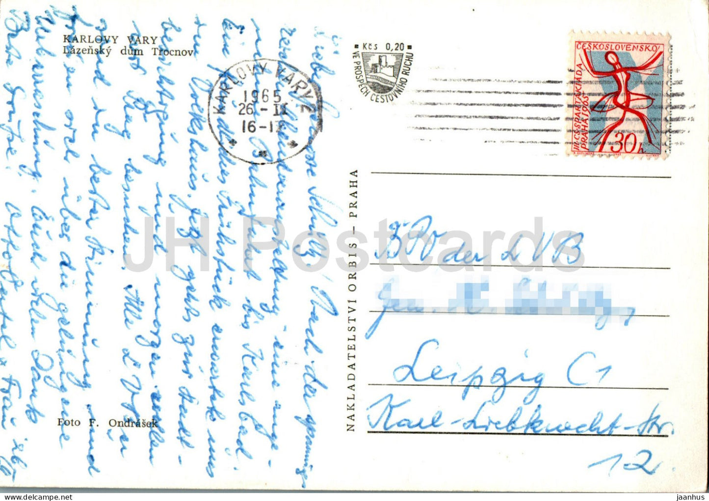 Karlovy Vary - Lazensky dum Trocnov - Lazensky dum Trocnov - 1965 - Czech Republic - Czechoslovakia - used