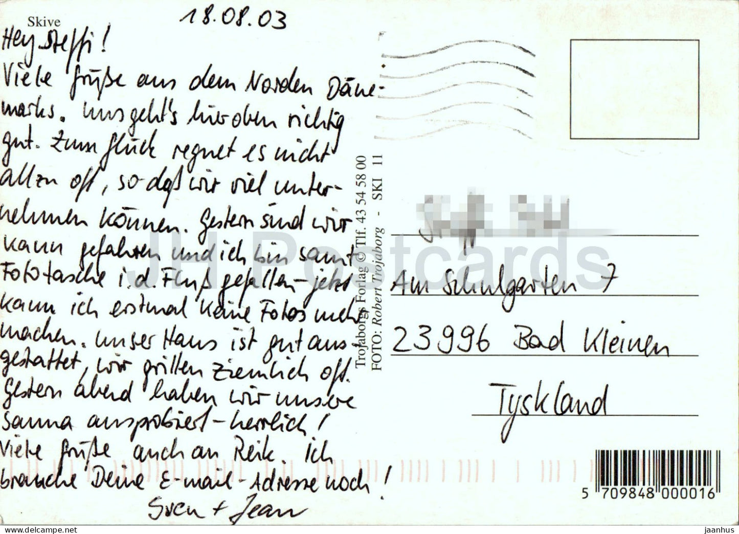 Skive - église - port - multiview - SKI 11 - 2003 - Danemark - occasion