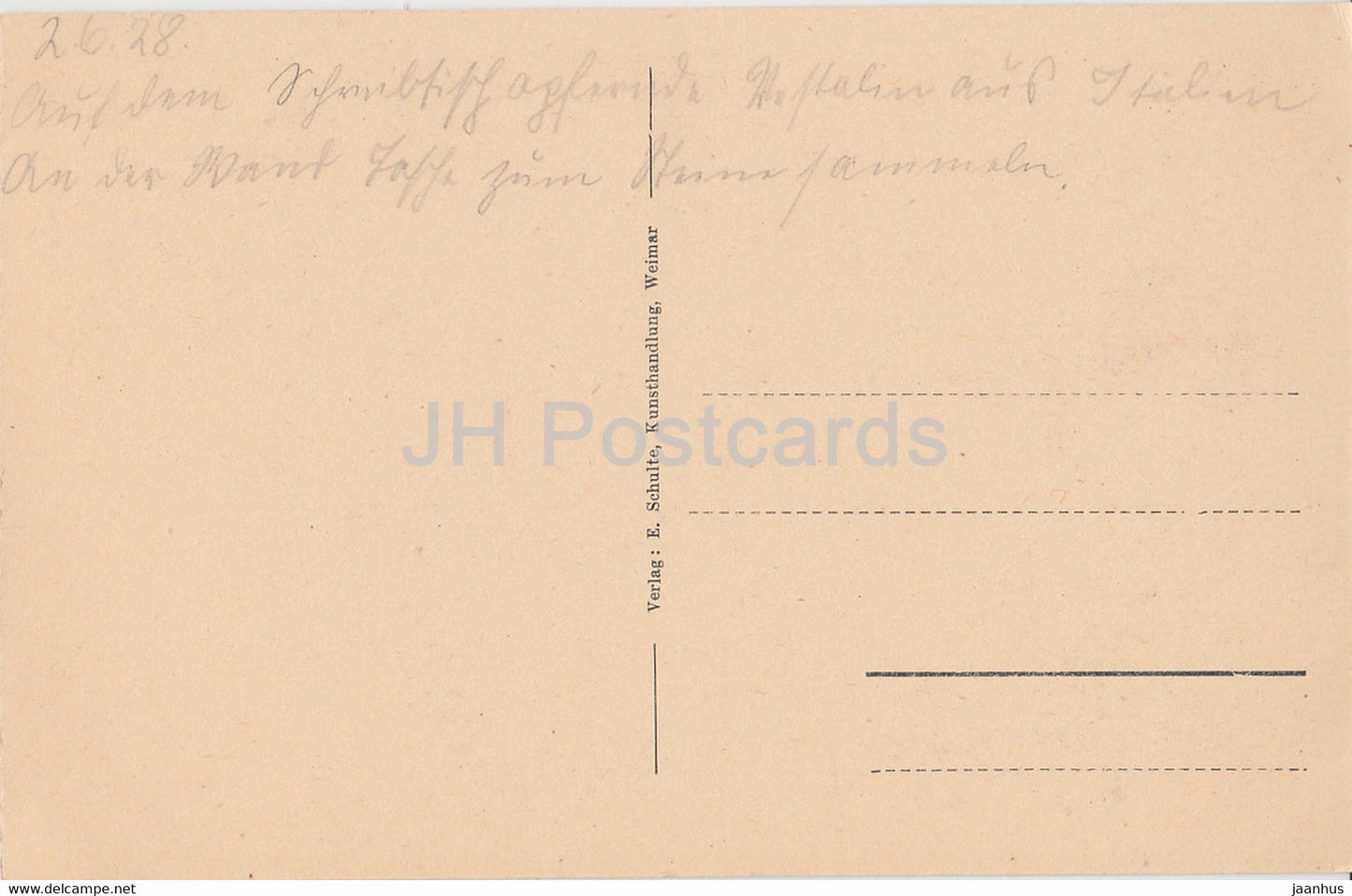 Weimar - Goethes Gartenhaus - Empfangszimmer - old postcard - 1928 - Germany - used