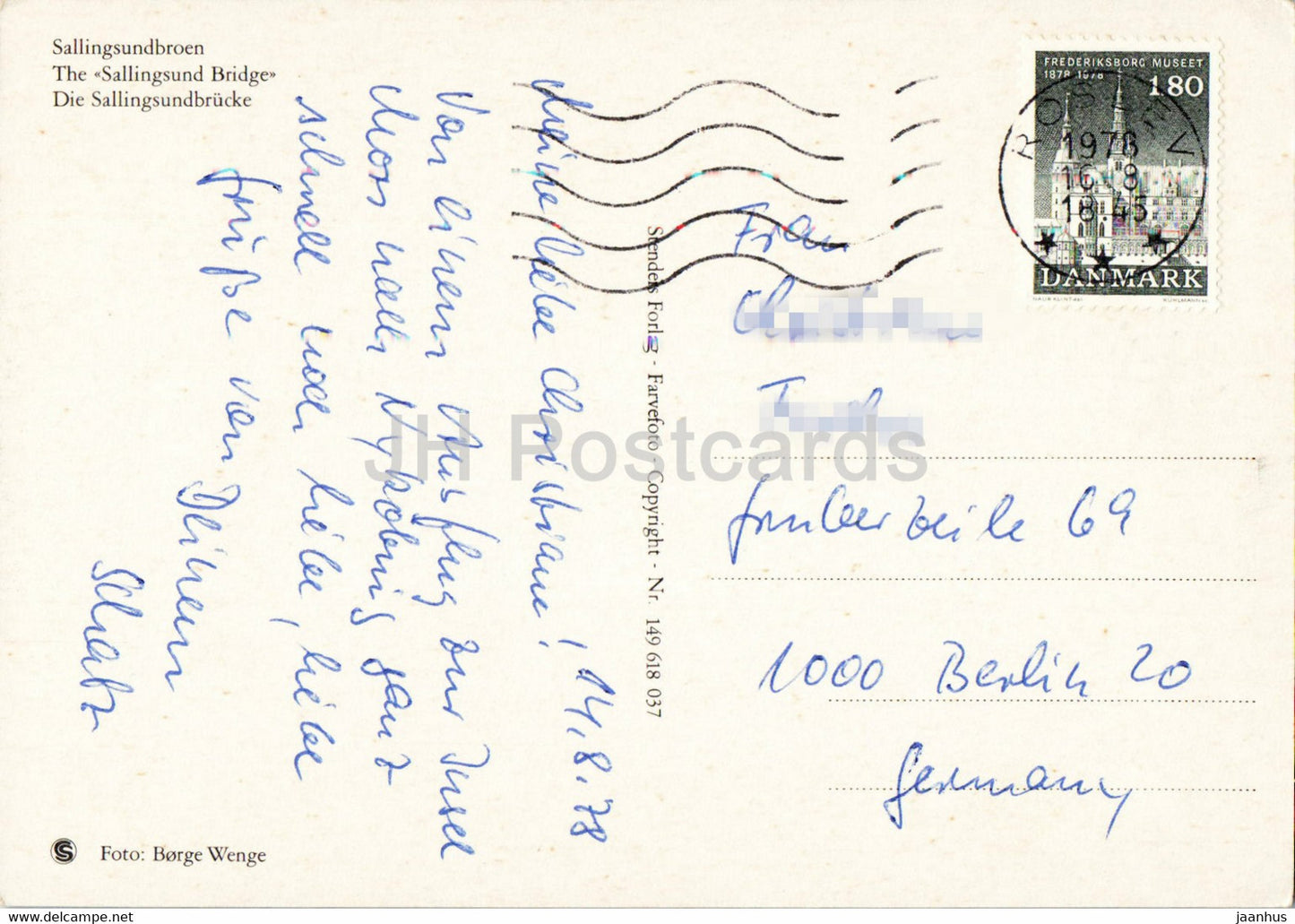Le pont de Sallingsund - Sallingsundbroen - 1978 - Danemark - occasion