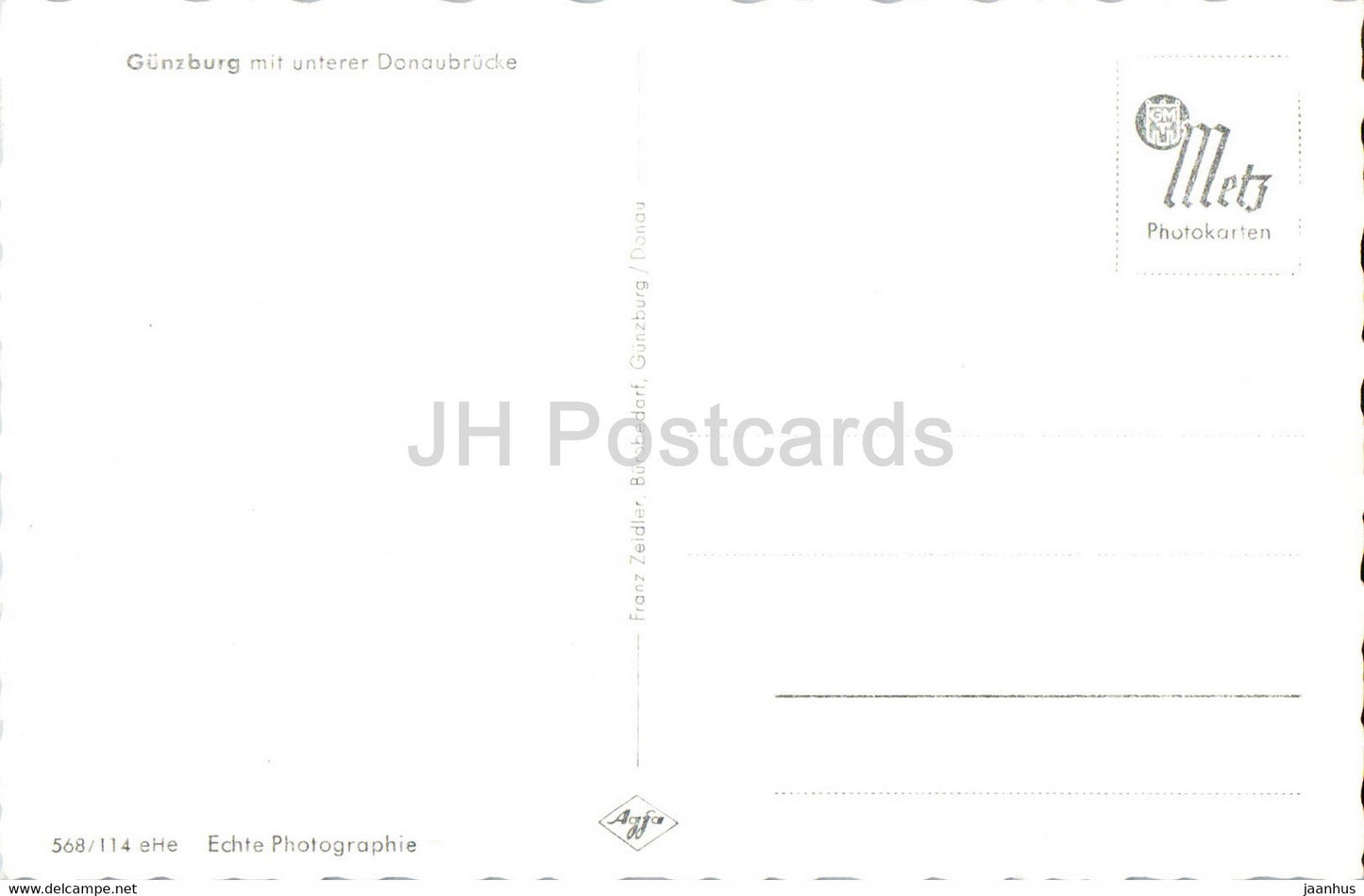 Günzburg mit unterer Donaubrücke - Brücke - Deutschland - unbenutzt