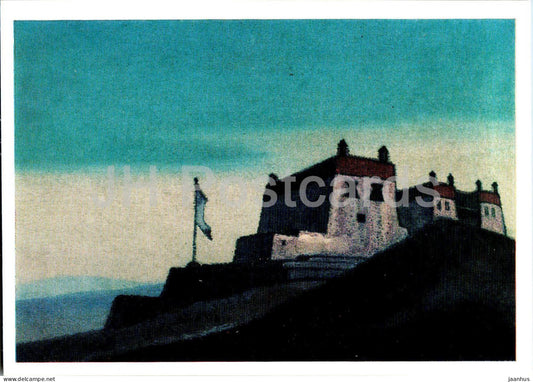 painting by N. Roerich - Monastery in Mongolia - Russian art - 1974 - Russia USSR - unused - JH Postcards