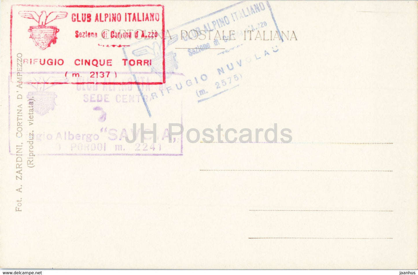 Rifugio Vaiolet col Cattinaccio - Catinaccio - old postcard - Italy - unused