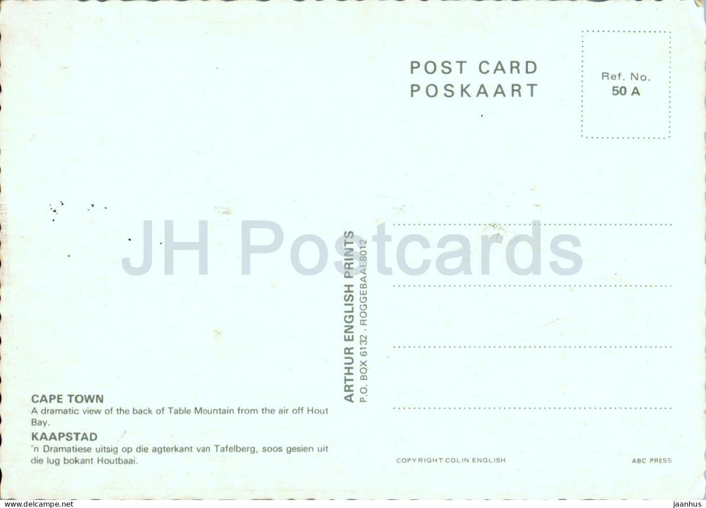 Cape Town - A dramatic view of the back Table Mountain - 50 A - South Africa - used