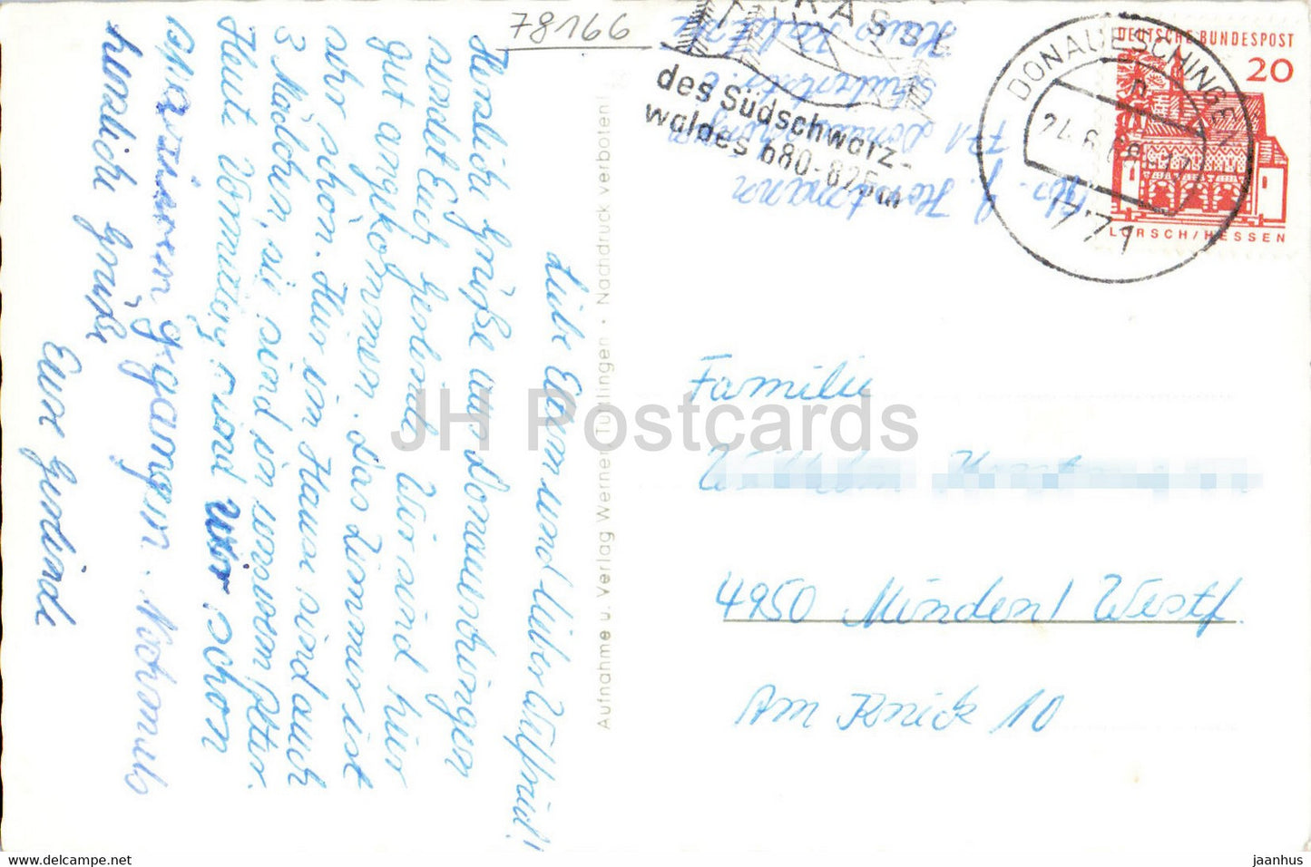 Gruss aus Donaueschingen - Schloss - Donauquelle - 1968 - Germany - used