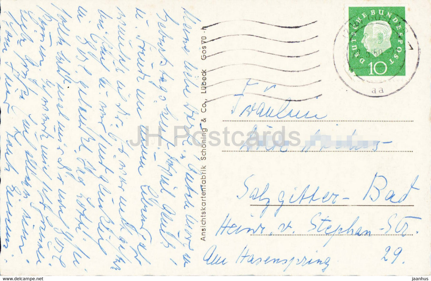 Goslar Harz vom Petersberg - alte Postkarte - 1959 - Deutschland - gebraucht
