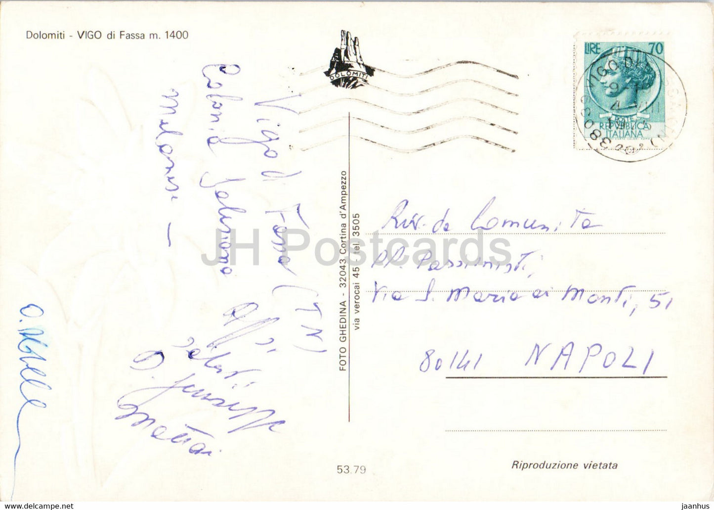 Vigo di Fassa - Dolomiti - flowers - Edelweiss - 1975 - Italy - used