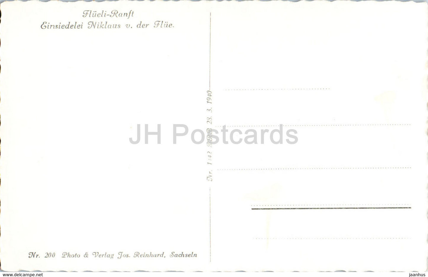 Flueli Ranft - Einsiedelei Niklaus v der Flue - 200 - old postcard - Switzerland - unused