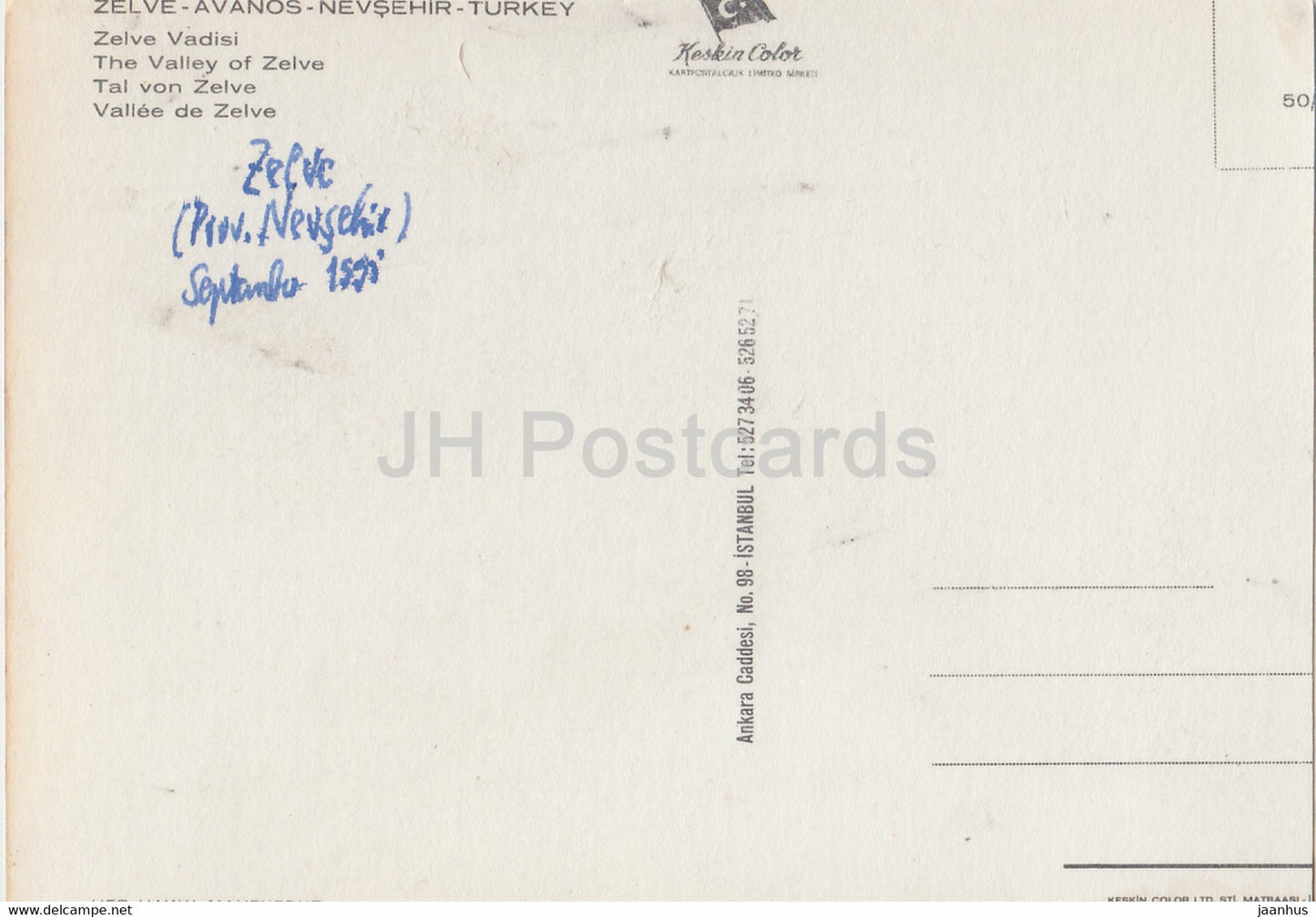 Zelve - Avanos - Nevsehir - La vallée de Zelve - 1995 - Turquie - d'occasion