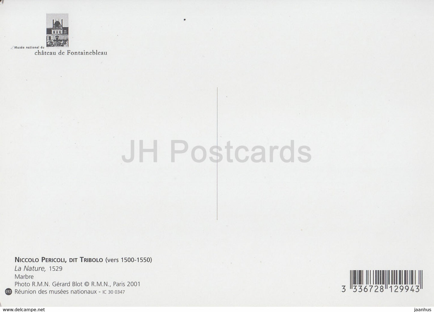 Sculpture by Niccolo Pericoli dit Tribolo - La Nature - 2001 - France - unused