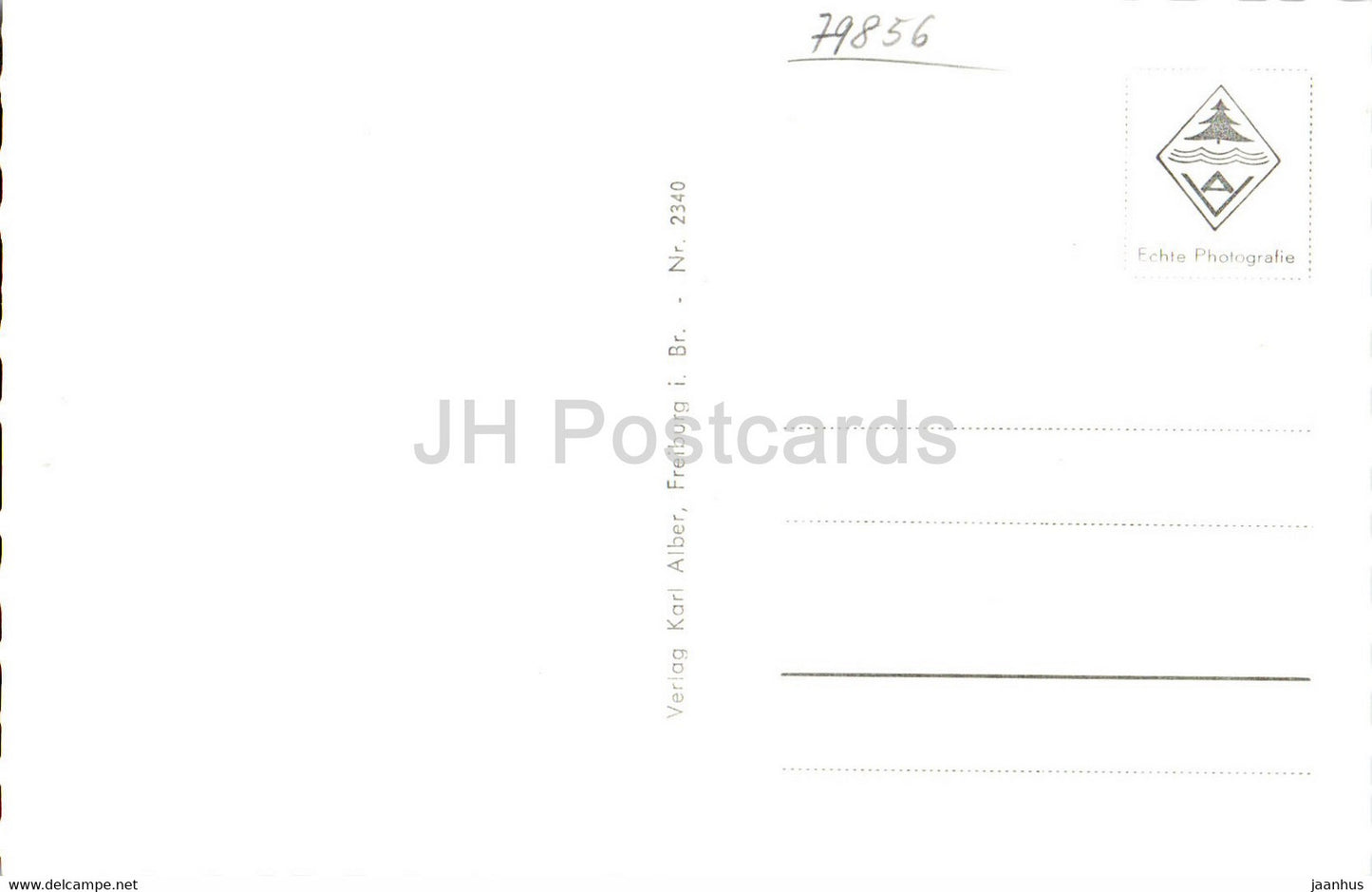 Hohenluftkurort Hinterzarten 885 m - old postcard - Germany - unused