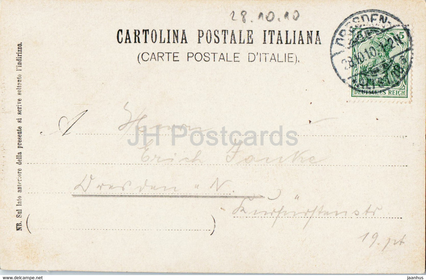 Flussblick - alte Postkarte - 1910 - Deutschland - gebraucht