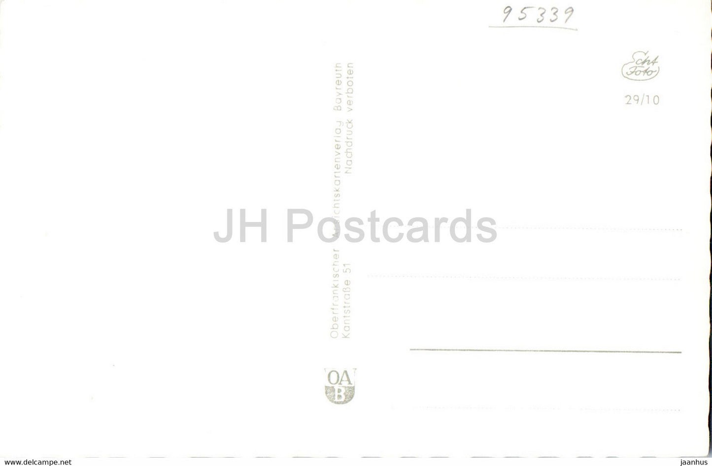 Wirsberg im Fichtelgebirge - carte postale ancienne - Allemagne - inutilisée