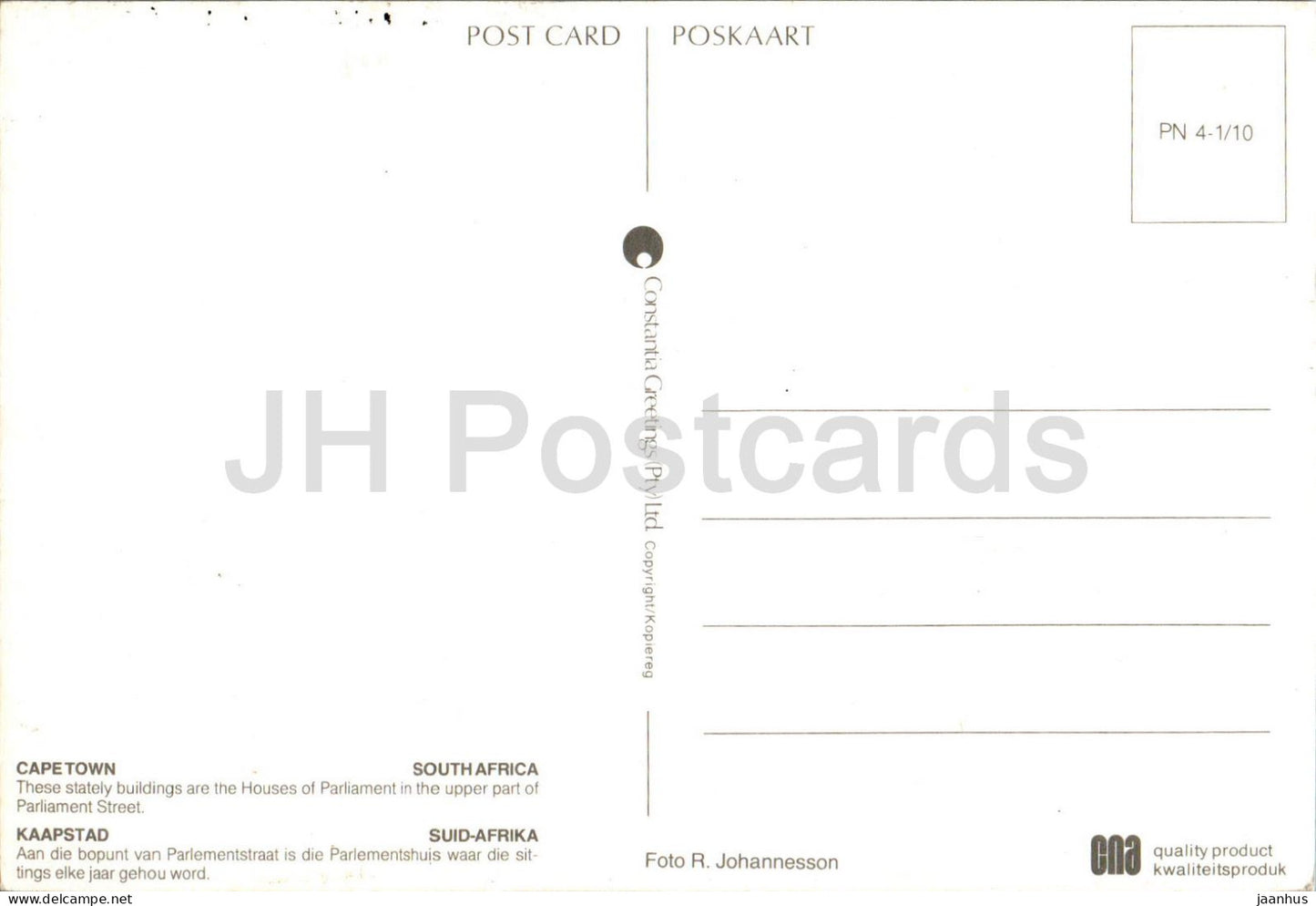 Kapstadt – Parlamentsgebäude – Südafrika – unbenutzt