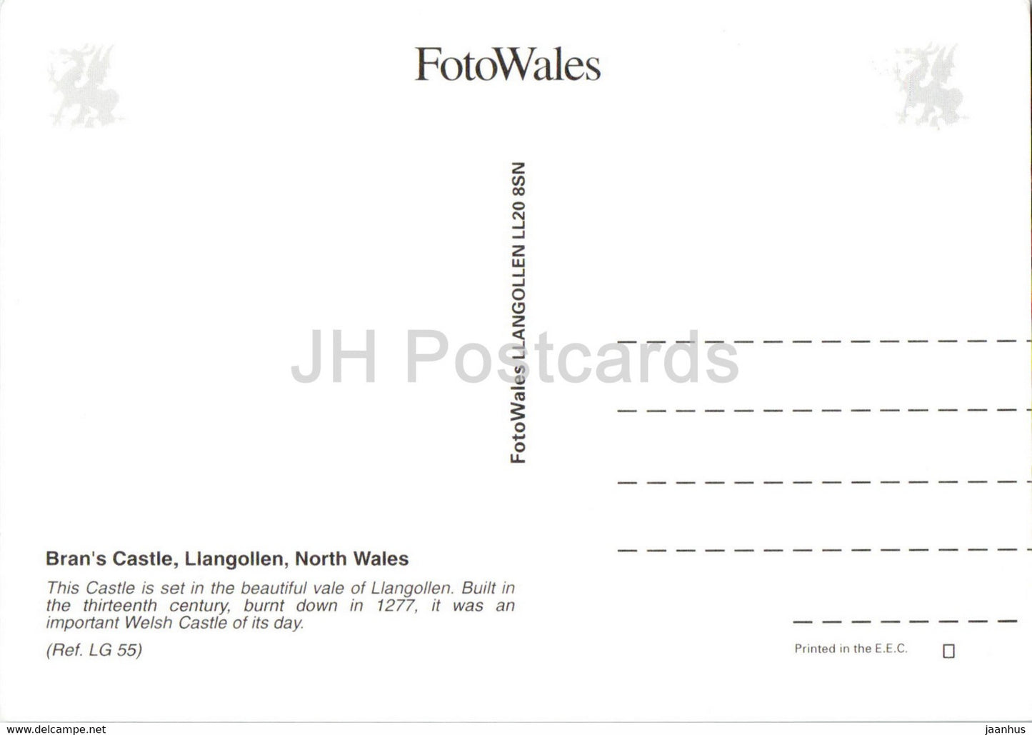 Llangollen - Bran's Castle - Wales - United Kingdom - unused