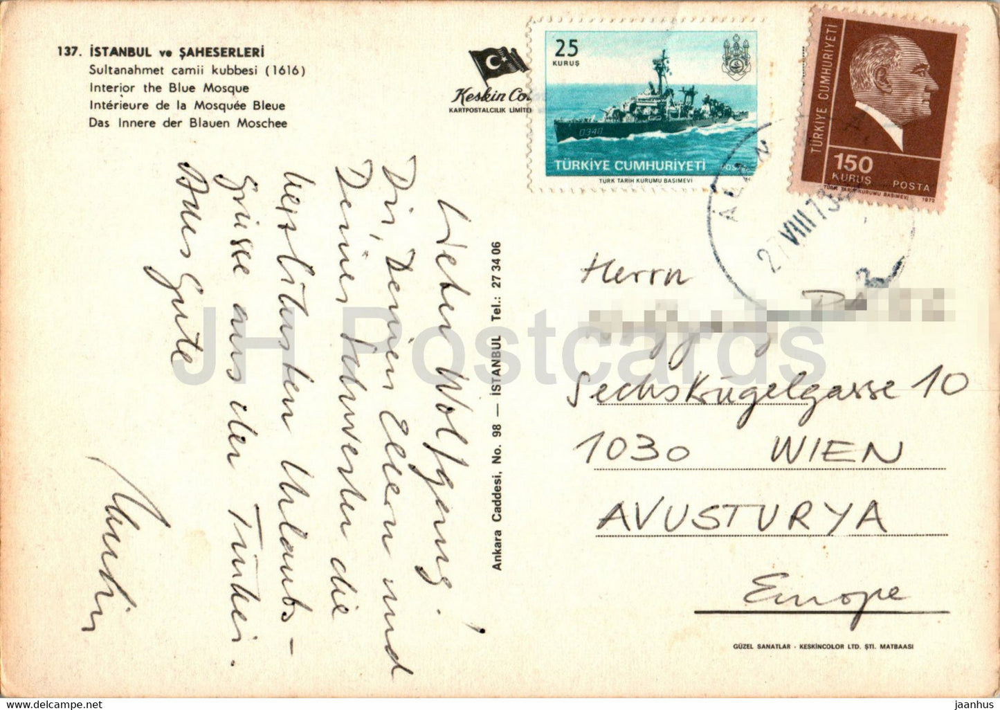 Istanbul - Interior of the Blue Mosque - 137 - Turkey - used