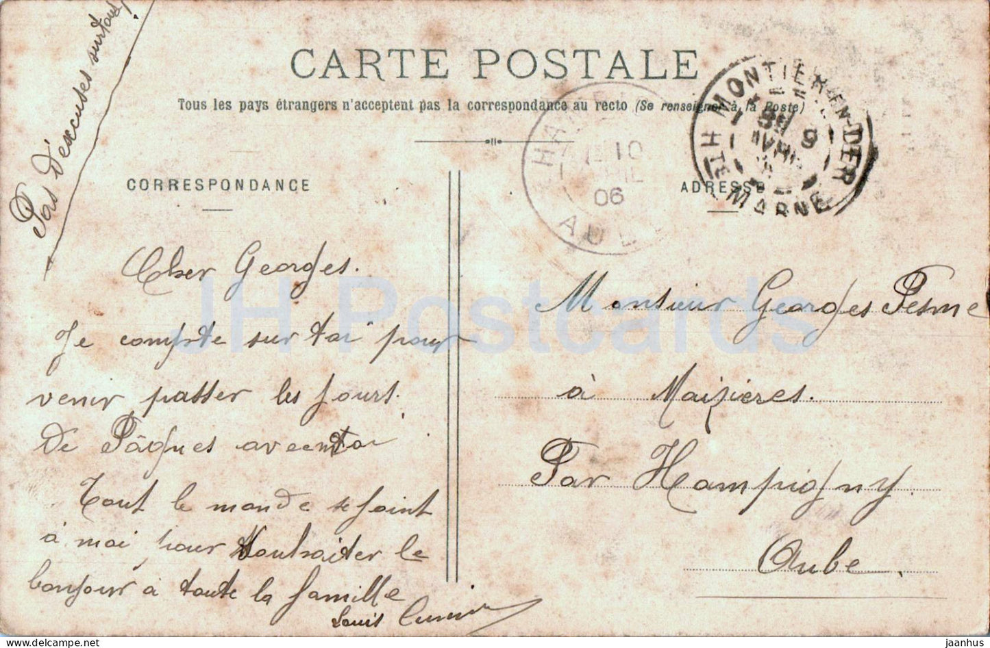 Ville de Saint Dizier - 17 Septembre 1905 Inauguration du Monument - old postcard - 1906 - France - used