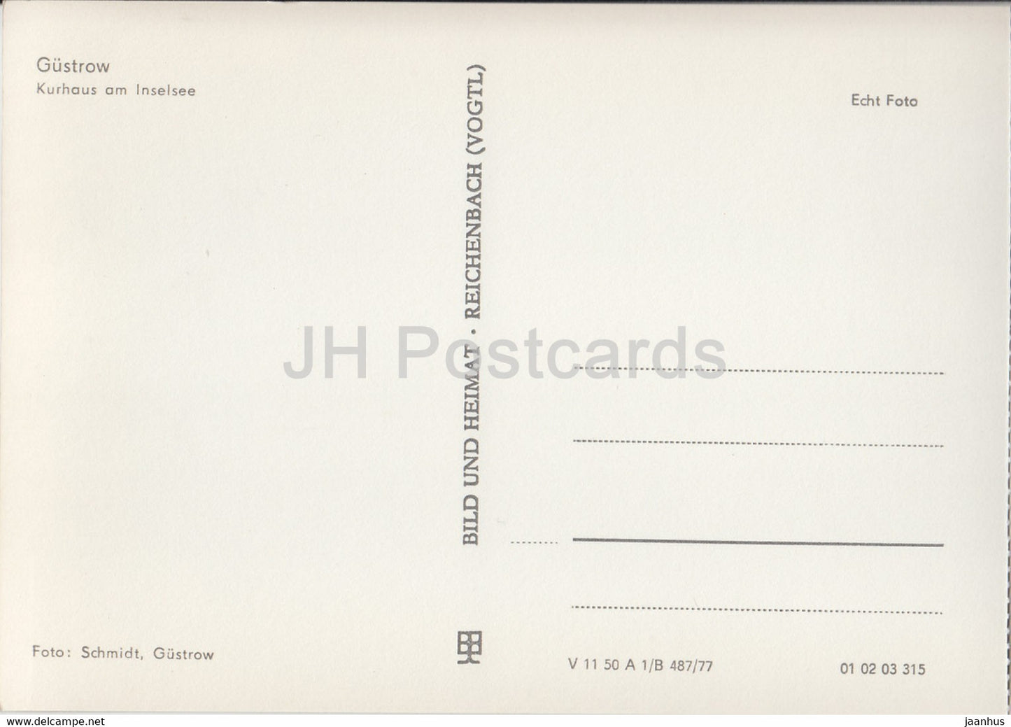 Gustrow - Kurhaus am Inselsee - Germany - unused
