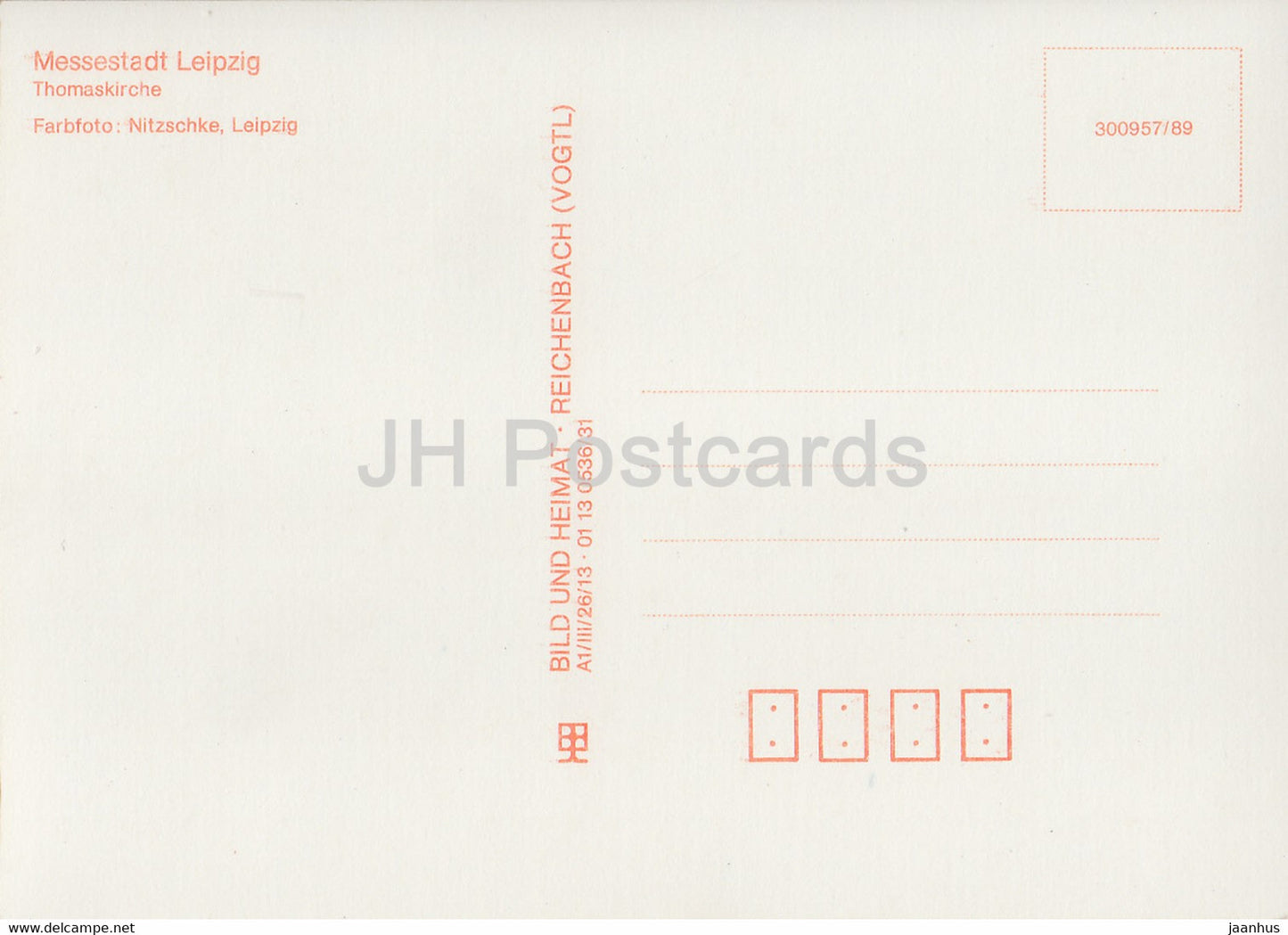Messestadt Leipzig - Thomaskirche - église - Allemagne DDR - occasion