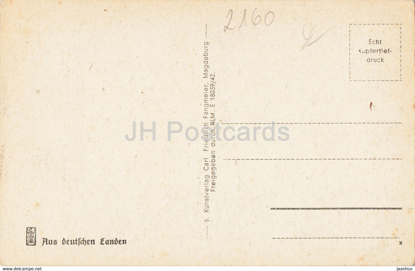 Nordseebad Cuxhaven - Die Kugelbake - old postcard - Germany - unused