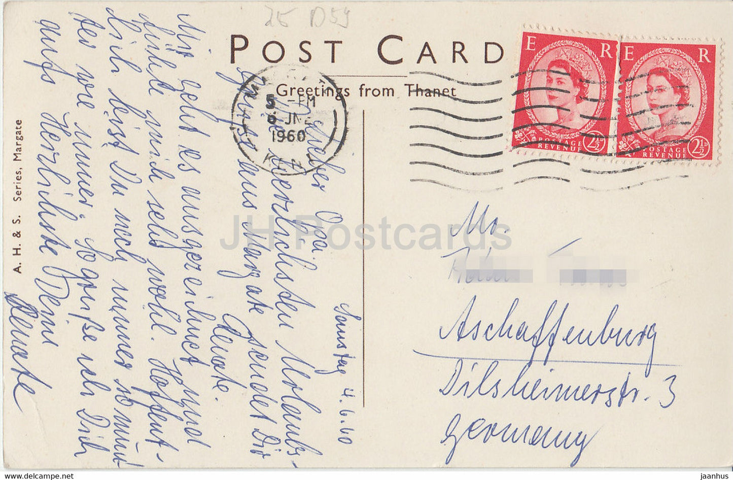 Palm Bay – Cliftonville – 71 – alte Postkarte – 1960 – Vereinigtes Königreich – England – gebraucht