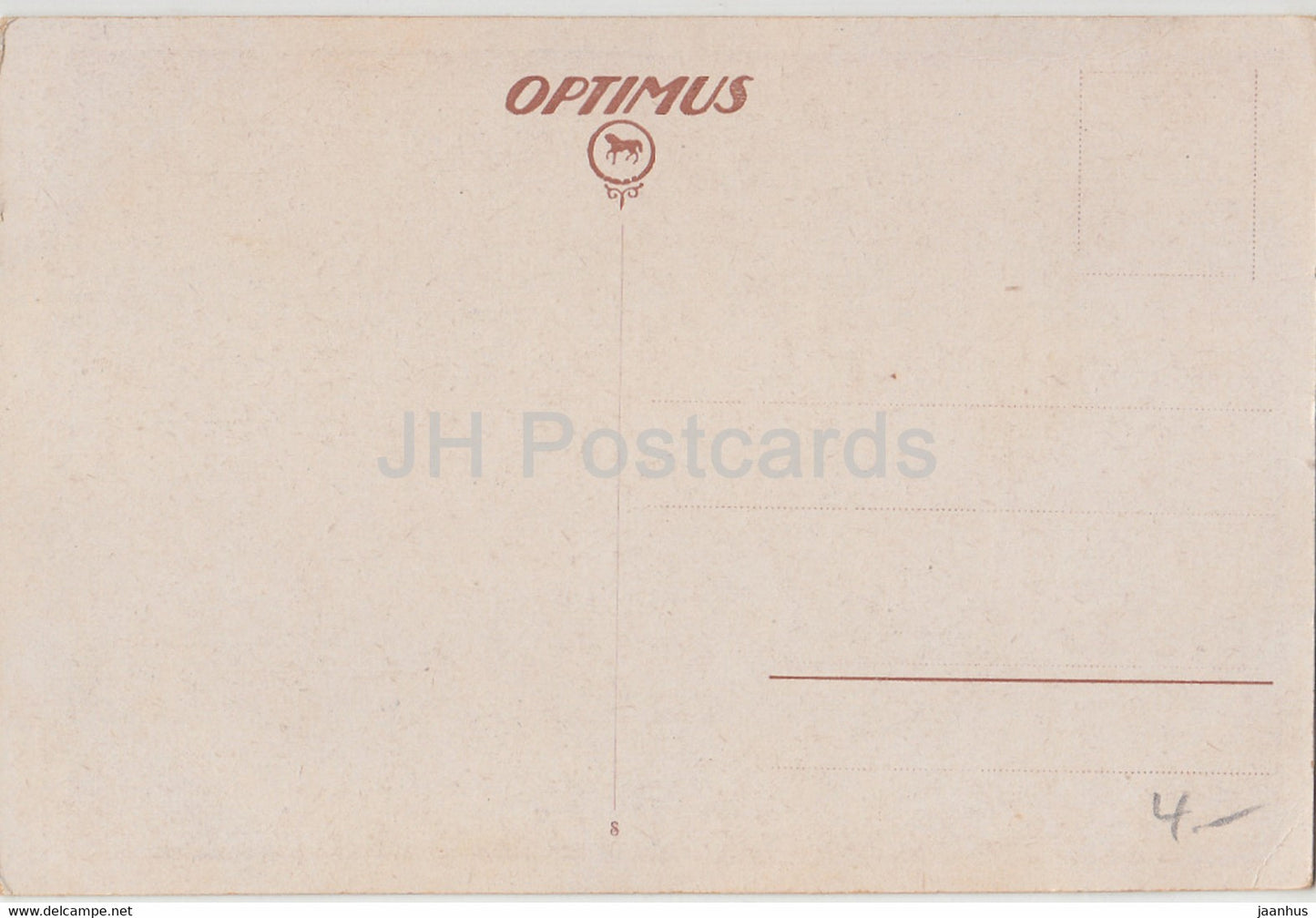 Das Erste Herzklopfen - couple - homme et femme - illustration de T Joh Adolf - Optimus - carte postale ancienne - Allemagne - inutilisé